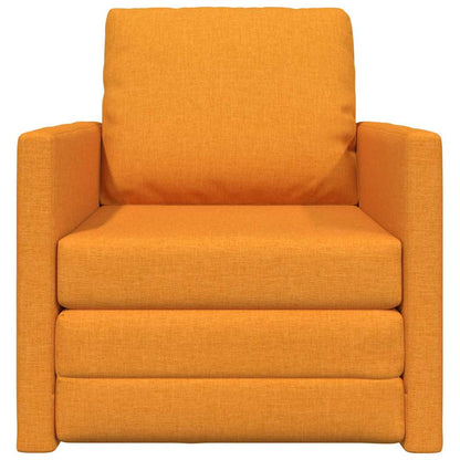 Sofá-Cama de Chão Amarelo-escuro 74 x 77 x 81 cm tecido