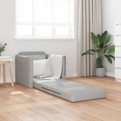 Sofá-Cama de Chão Cinza Nuvem 74 x 77 x 81 cm tecido