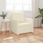 Sofá-cama de chão Creme 74 x 77 x 81 cm Couro sintético