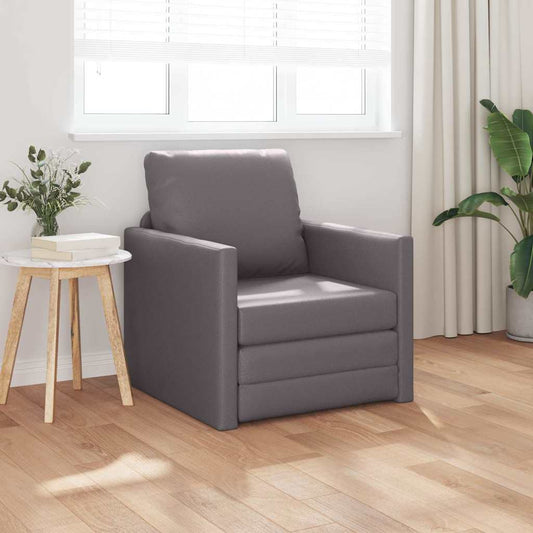 Sofá-cama de chão Cinzeto 74 x 77 x 81 cm Couro sintético