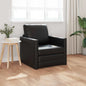 Sofá-cama de chão Preto 74 x 77 x 81 cm Couro sintético