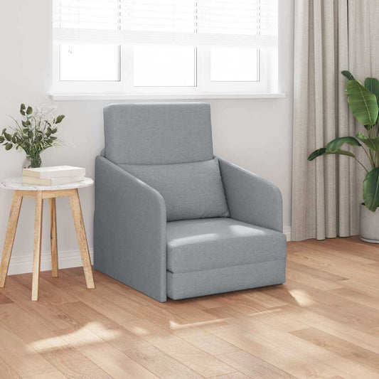 Sofá-Cama Cinzento-claro 65 x 80 x 83 cm tecido