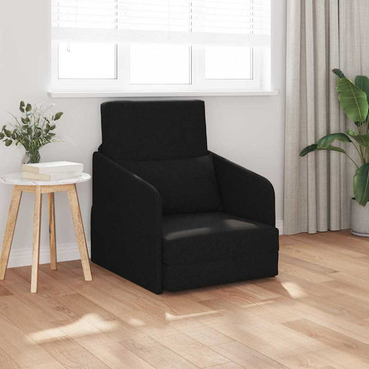 Sofá-Cama Preto 65 x 80 x 83 cm tecido