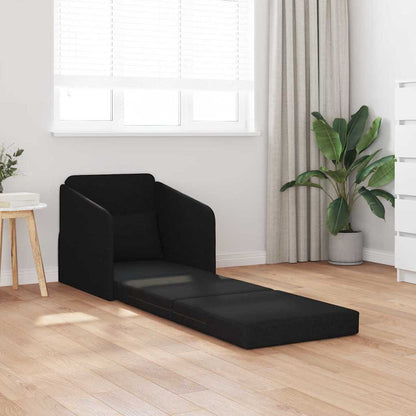 Sofá-Cama Preto 65 x 80 x 83 cm tecido