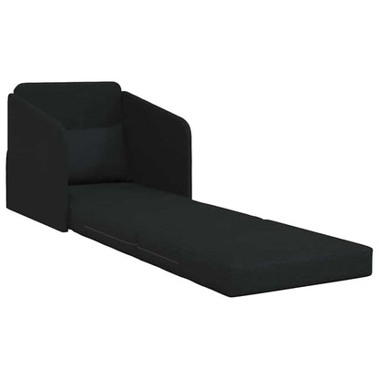 Sofá-Cama Preto 65 x 80 x 83 cm tecido