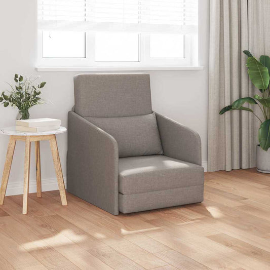 Sofá-Cama Cinzento-acastanhado 65 x 80 x 83 cm tecido