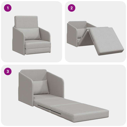 Sofá-Cama Cinza Nuvem 65 x 80 x 83 cm tecido