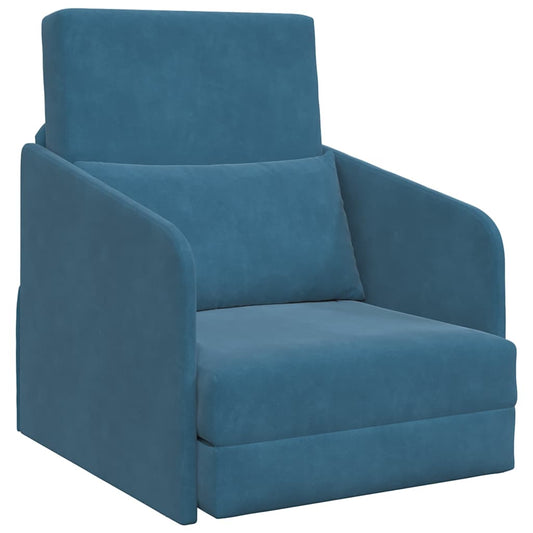 Sofá-Cama Azul 65 x 80 x 83 cm Veludo