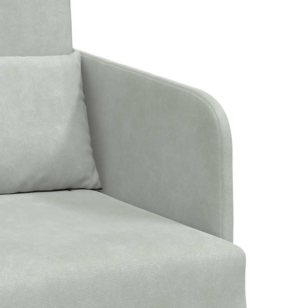 Sofá-Cama Cinzento-claro 65 x 80 x 83 cm Veludo