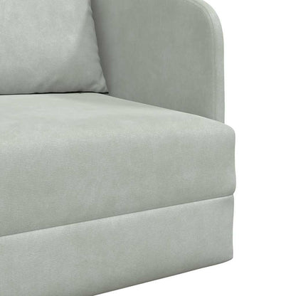 Sofá-Cama Cinzento-claro 65 x 80 x 83 cm Veludo