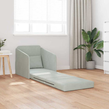 Sofá-Cama Cinzento-claro 65 x 80 x 83 cm Veludo