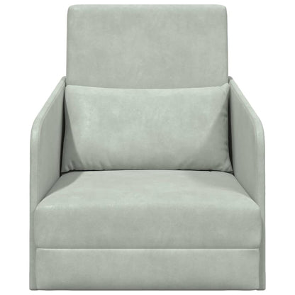 Sofá-Cama Cinzento-claro 65 x 80 x 83 cm Veludo