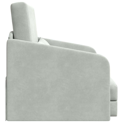 Sofá-Cama Cinzento-claro 65 x 80 x 83 cm Veludo