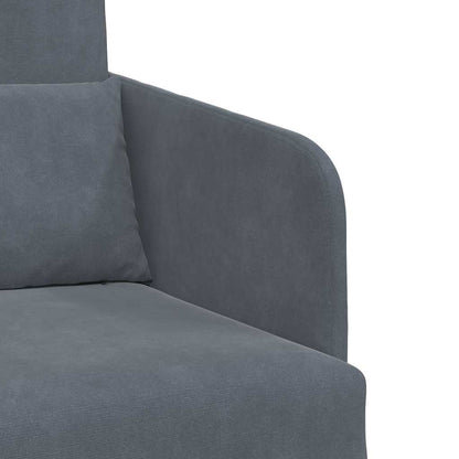 Sofá-Cama Cinza Escuro 65 x 80 x 83 cm Veludo