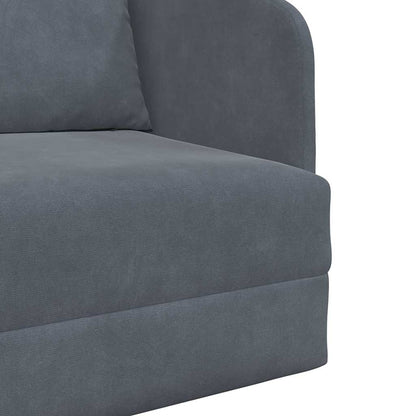 Sofá-Cama Cinza Escuro 65 x 80 x 83 cm Veludo