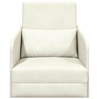 Sofá-Cama Creme 65 x 80 x 83 cm Veludo