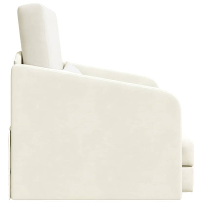 Sofá-Cama Creme 65 x 80 x 83 cm Veludo