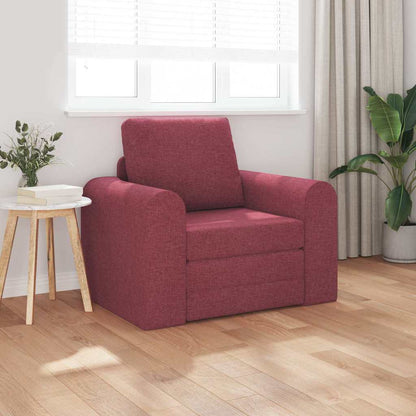 Sofá-Cama vermelho tinto 98 x 71 x 83 cm tecido