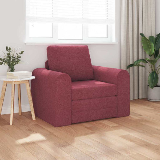 Sofá-Cama vermelho tinto 98 x 71 x 83 cm tecido