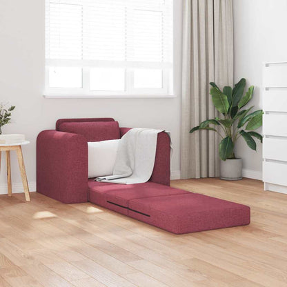 Sofá-Cama vermelho tinto 98 x 71 x 83 cm tecido