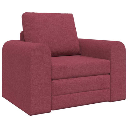 Sofá-Cama vermelho tinto 98 x 71 x 83 cm tecido