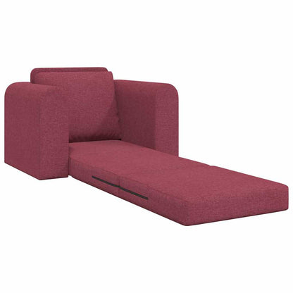 Sofá-Cama vermelho tinto 98 x 71 x 83 cm tecido