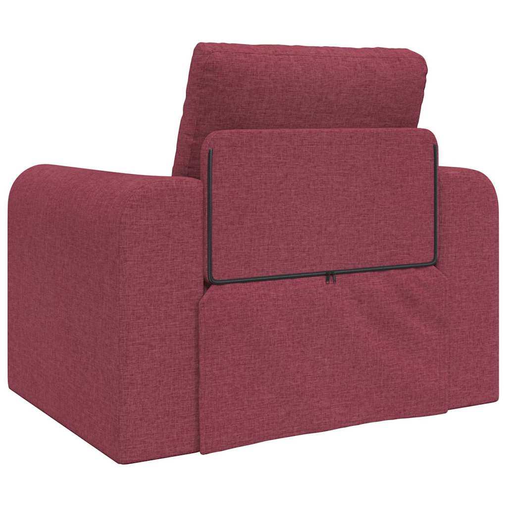 Sofá-Cama vermelho tinto 98 x 71 x 83 cm tecido