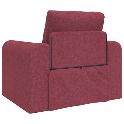 Sofá-Cama vermelho tinto 98 x 71 x 83 cm tecido