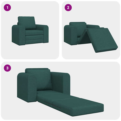 Sofá-Cama Verde-escuro 98 x 71 x 83 cm tecido