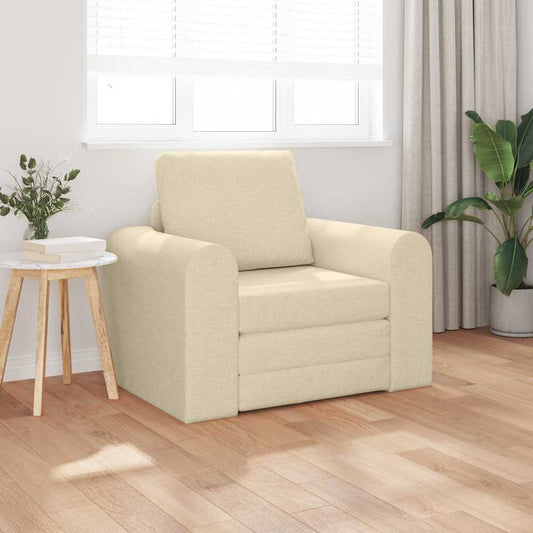 Sofá-Cama Creme 98 x 71 x 83 cm tecido