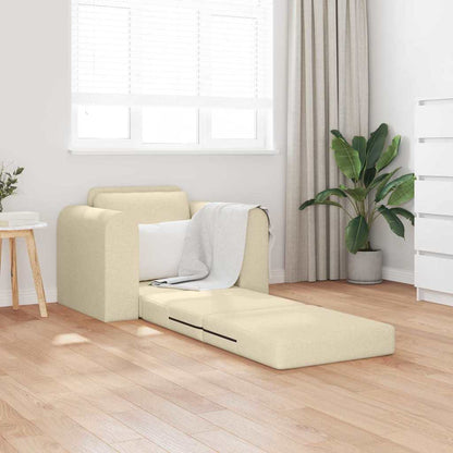 Sofá-Cama Creme 98 x 71 x 83 cm tecido