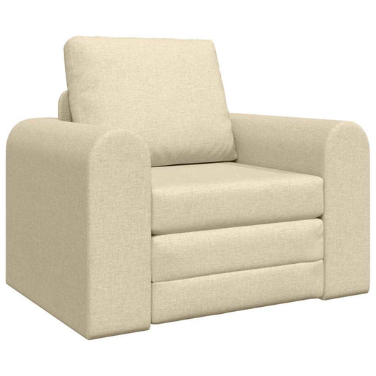 Sofá-Cama Creme 98 x 71 x 83 cm tecido
