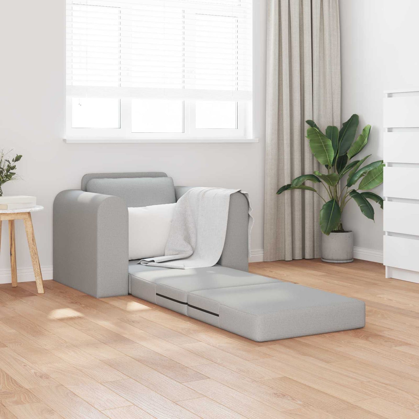 Sofá-Cama Cinza Nuvem 98 x 71 x 83 cm tecido