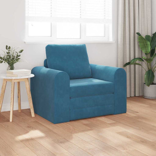 Sofá-Cama Azul 98 x 71 x 83 cm Veludo