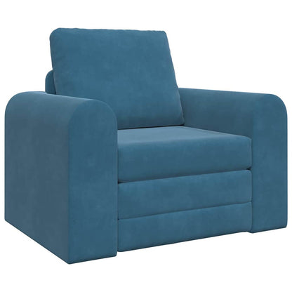 Sofá-Cama Azul 98 x 71 x 83 cm Veludo