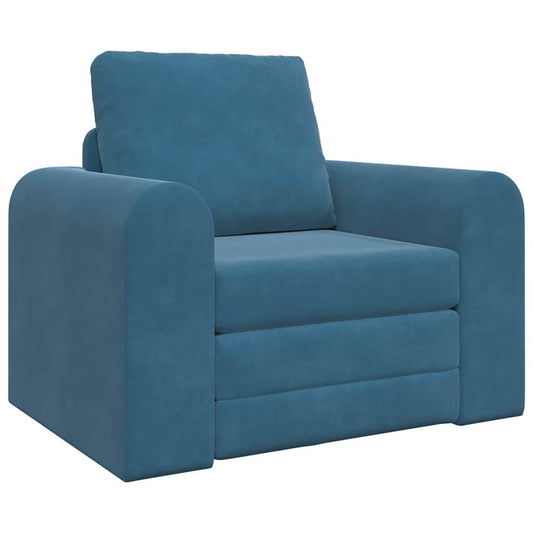 Sofá-Cama Azul 98 x 71 x 83 cm Veludo