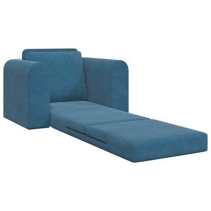 Sofá-Cama Azul 98 x 71 x 83 cm Veludo