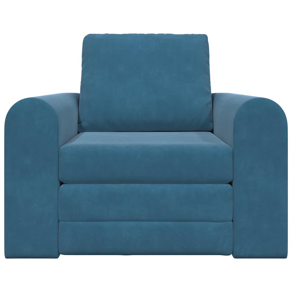Sofá-Cama Azul 98 x 71 x 83 cm Veludo