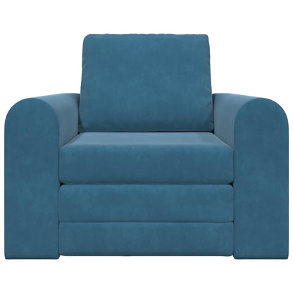 Sofá-Cama Azul 98 x 71 x 83 cm Veludo