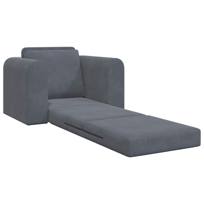 Sofá-Cama Cinzento escuro 98 x 71 x 83 cm Veludo