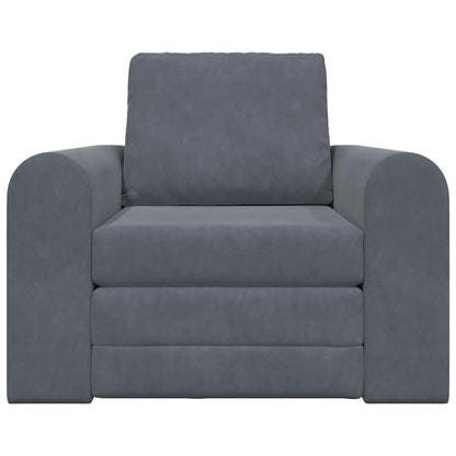 Sofá-Cama Cinzento escuro 98 x 71 x 83 cm Veludo