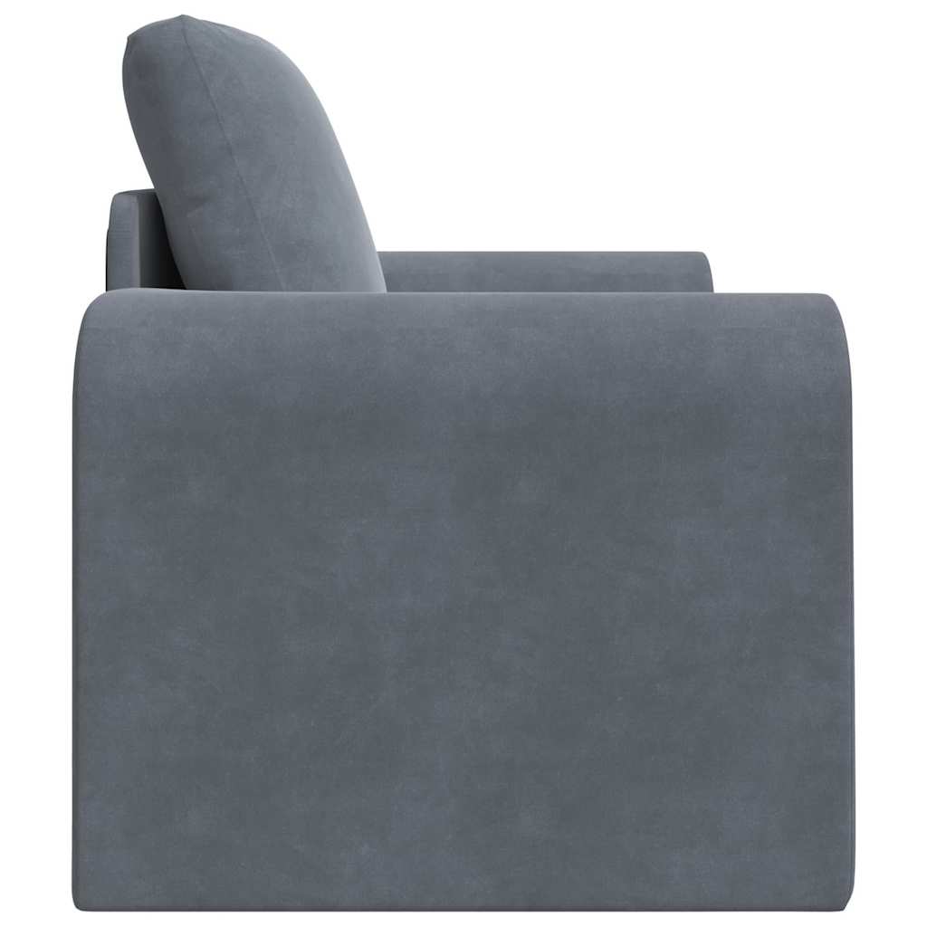 Sofá-Cama Cinzento escuro 98 x 71 x 83 cm Veludo