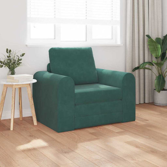 Sofá-Cama Verde-escuro 98 x 71 x 83 cm Veludo