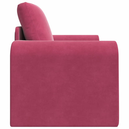 Sofá-Cama vermelho tinto 98 x 71 x 83 cm Veludo