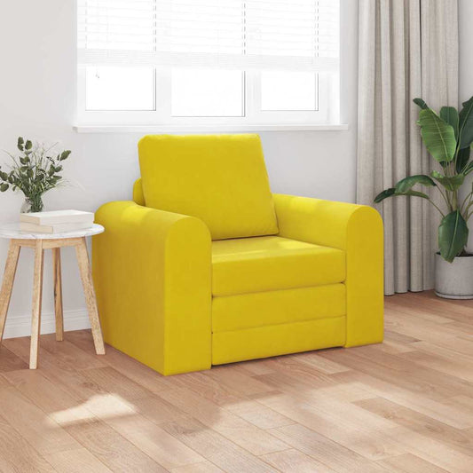 Sofá-Cama Amarelo 98 x 71 x 83 cm Veludo