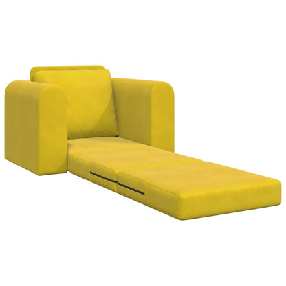 Sofá-Cama Amarelo 98 x 71 x 83 cm Veludo