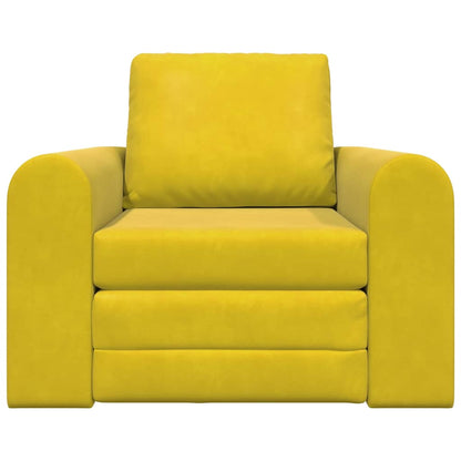 Sofá-Cama Amarelo 98 x 71 x 83 cm Veludo