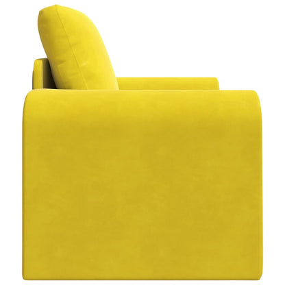 Sofá-Cama Amarelo 98 x 71 x 83 cm Veludo