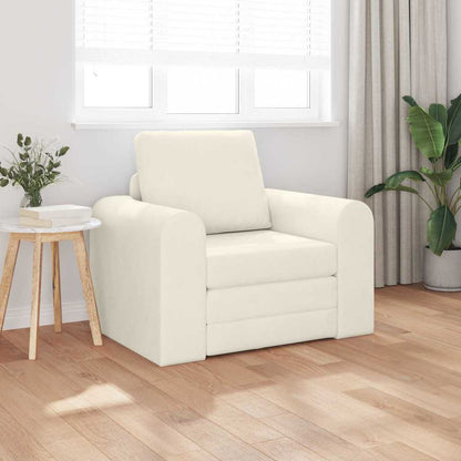 Sofá-Cama Creme 98 x 71 x 83 cm Veludo