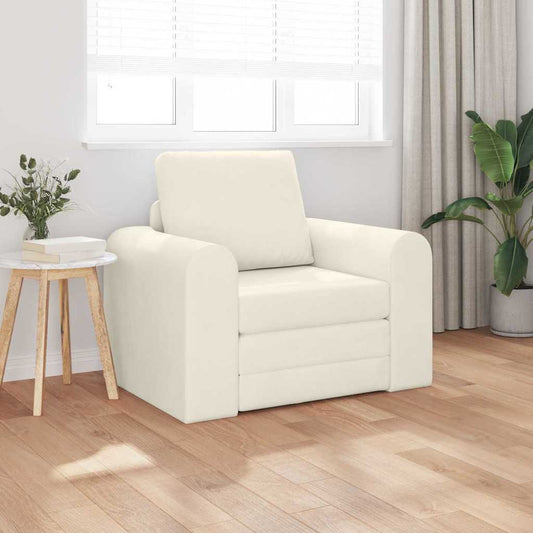 Sofá-Cama Creme 98 x 71 x 83 cm Veludo